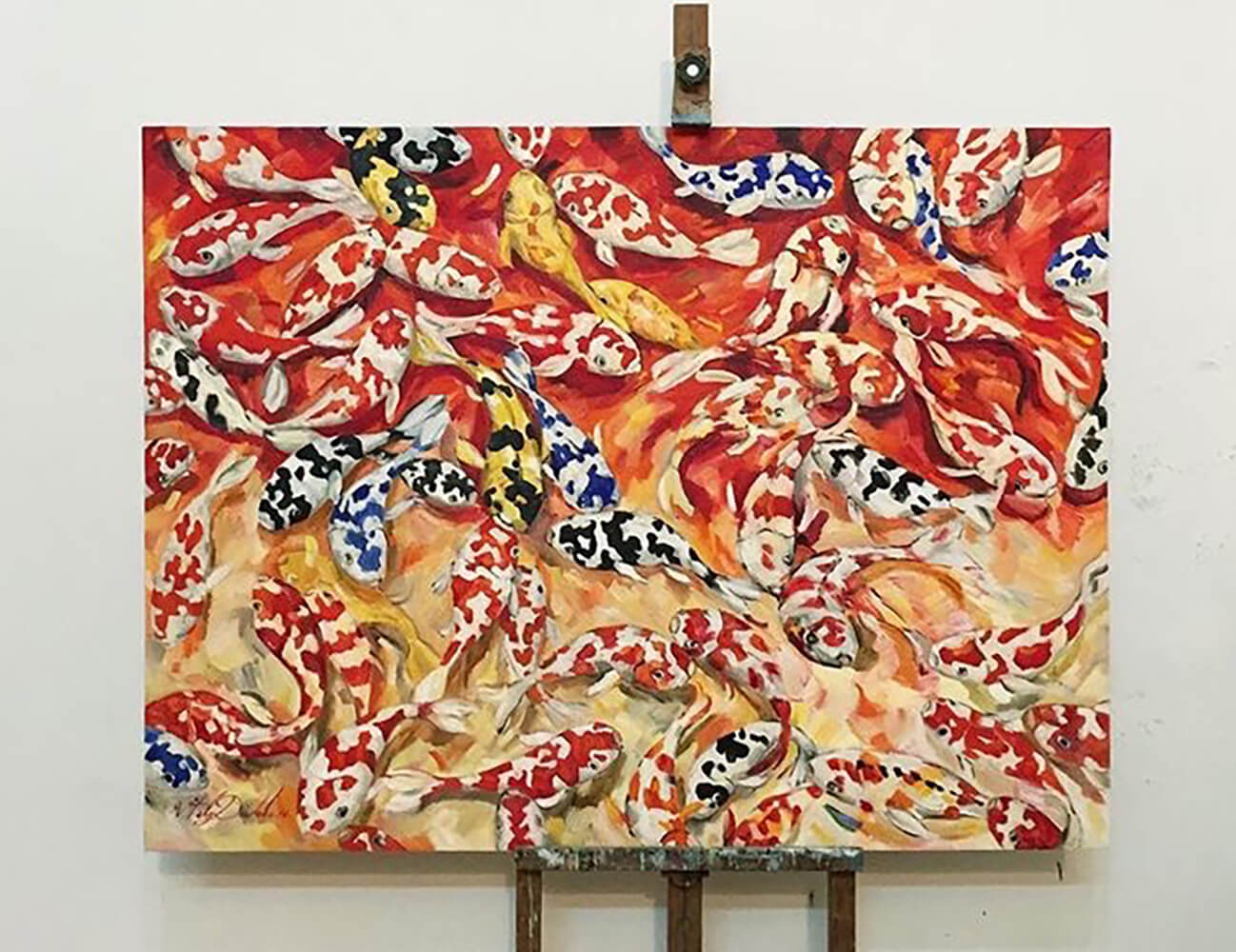 Buy painting online Singapore Koi Fish Vitaly Didenko Turkmenistan Exquisite Art