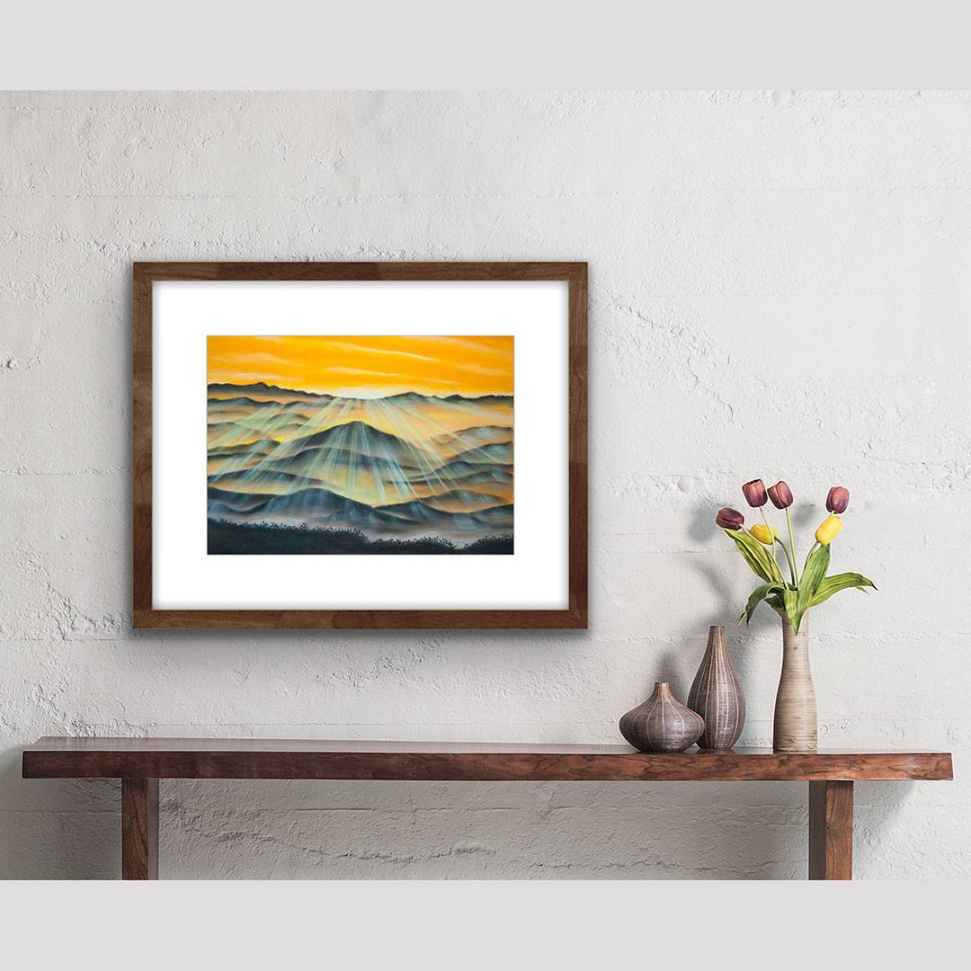 Buy painting online Singapore Exquisite Art Yulia McGrath Sunset in Mountains