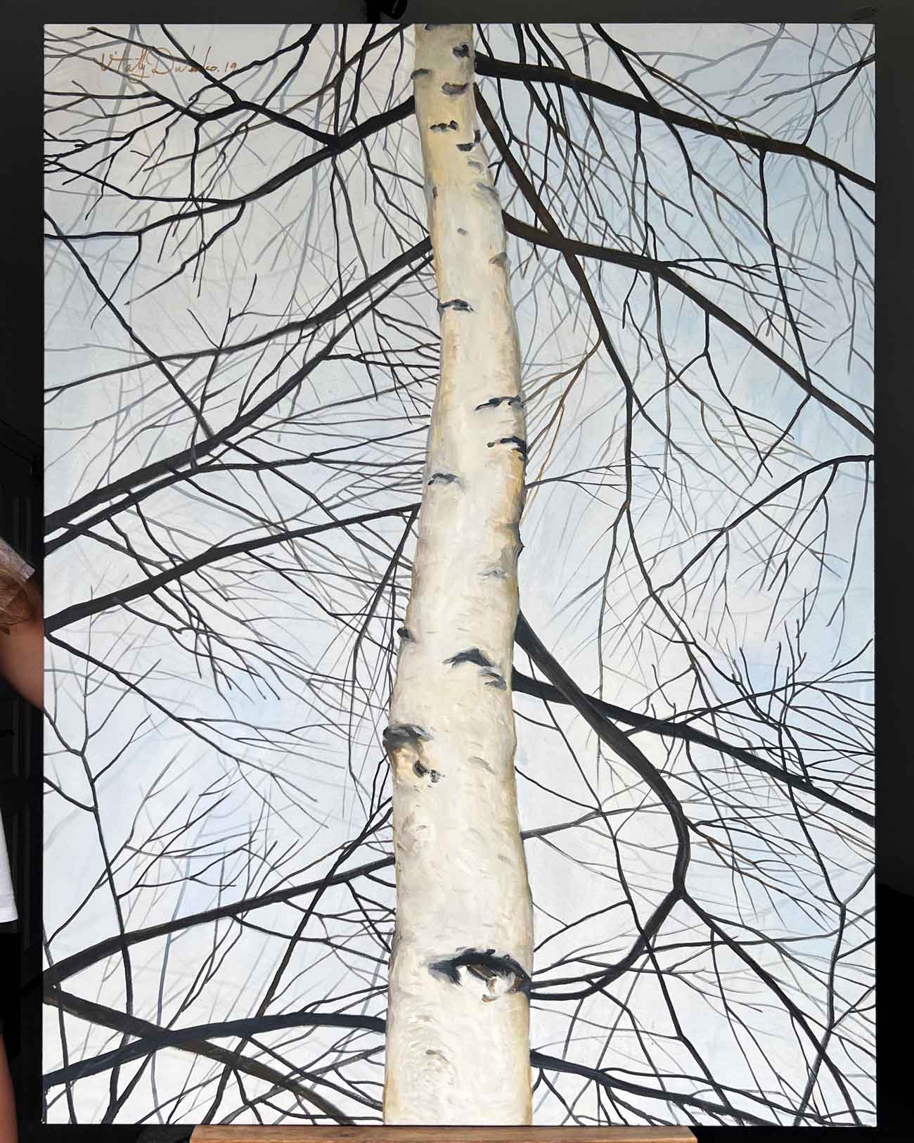 Buy painting online Singapore Birch Tree Vitaly Didenko Turkmenistan Exquisite Art
