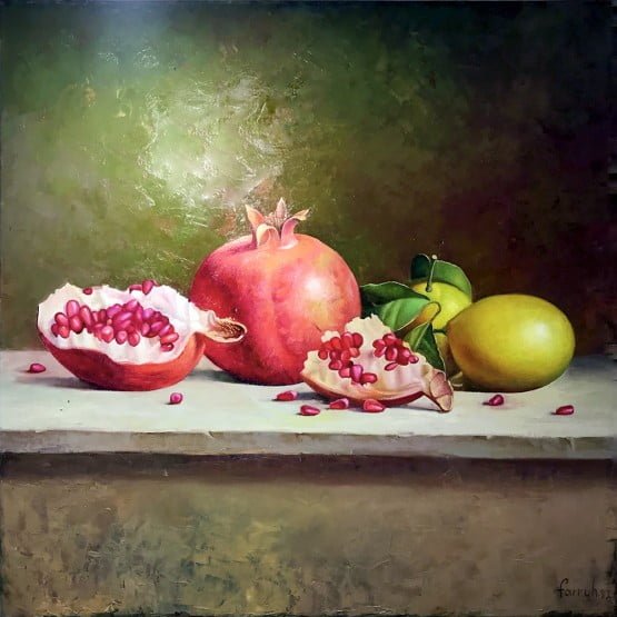 Pomegranates, Farukh Akhmadaliev (Uzbekistan) - Exquisite Art