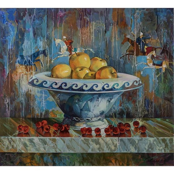 Still Life with Cherries, Rahman Umarov - Exquisite Art