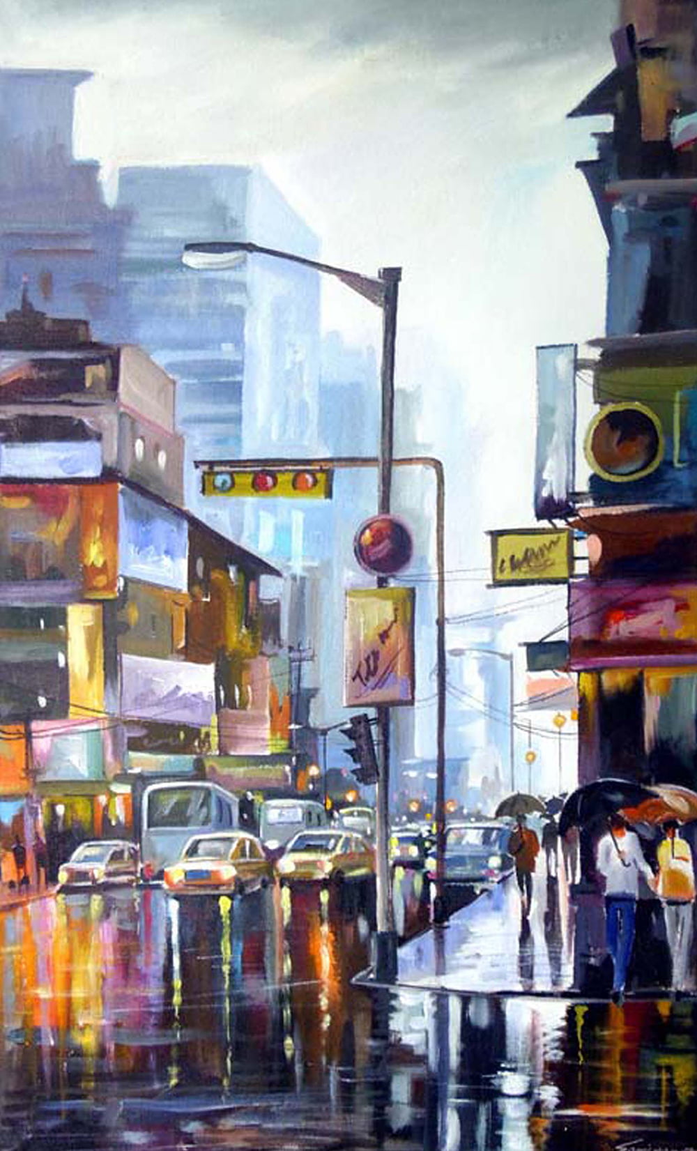 Kolkata – The Street after Rain, Samiran Sarkar (India) - Exquisite Art