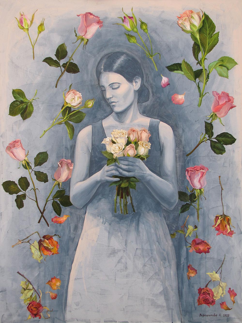 Exquisite Art Natalia Novikova Girl and Roses