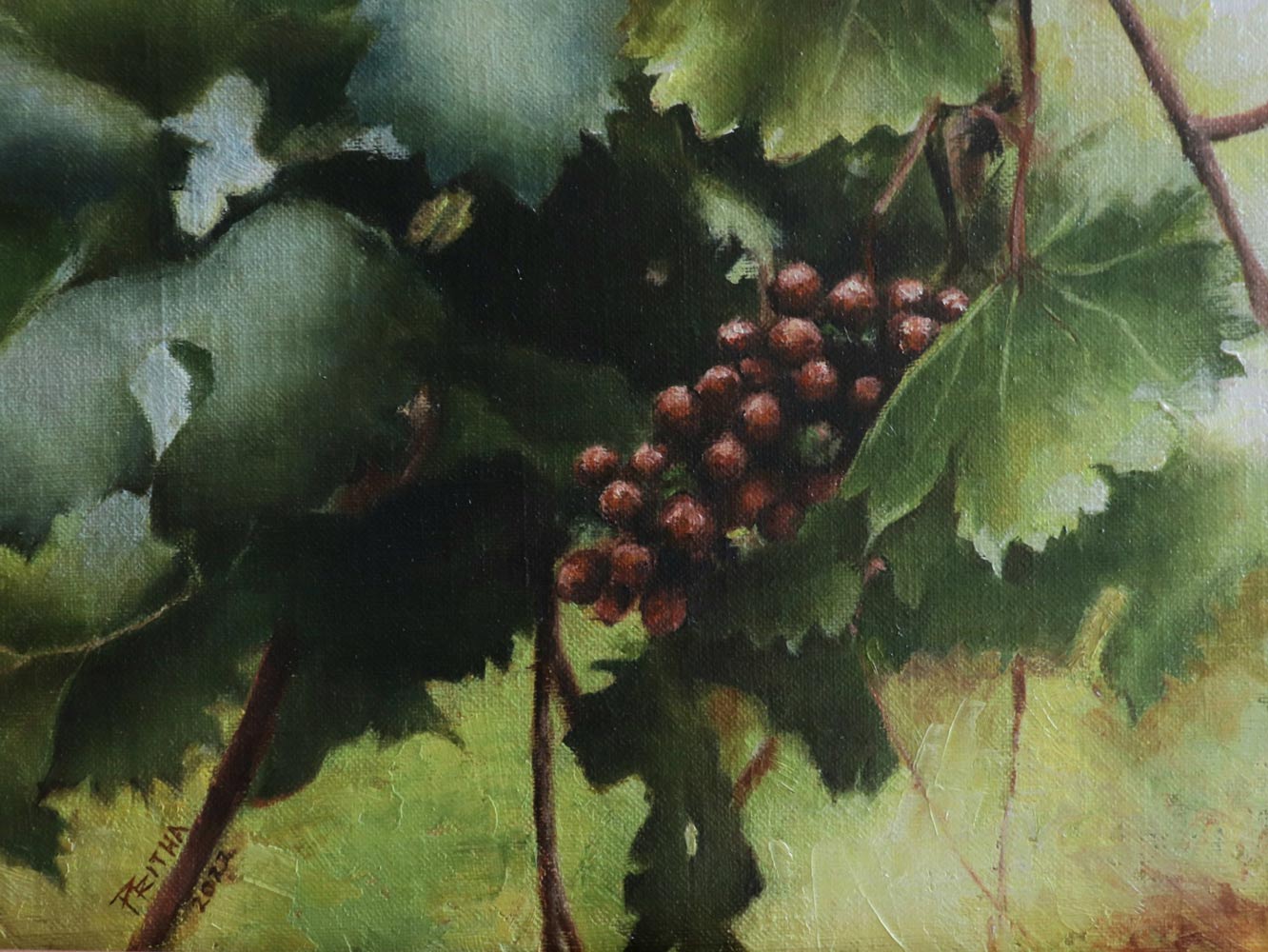 Buy painting online Singapore Exquisite Art Pritha Bhadra Bunch of Grapes