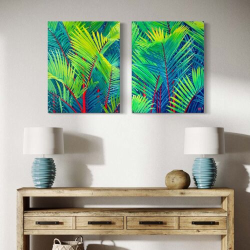 Buy painting online Singapore Exquisite Art Margarita Buttenmueller Tree Series Red Palm Forest 2